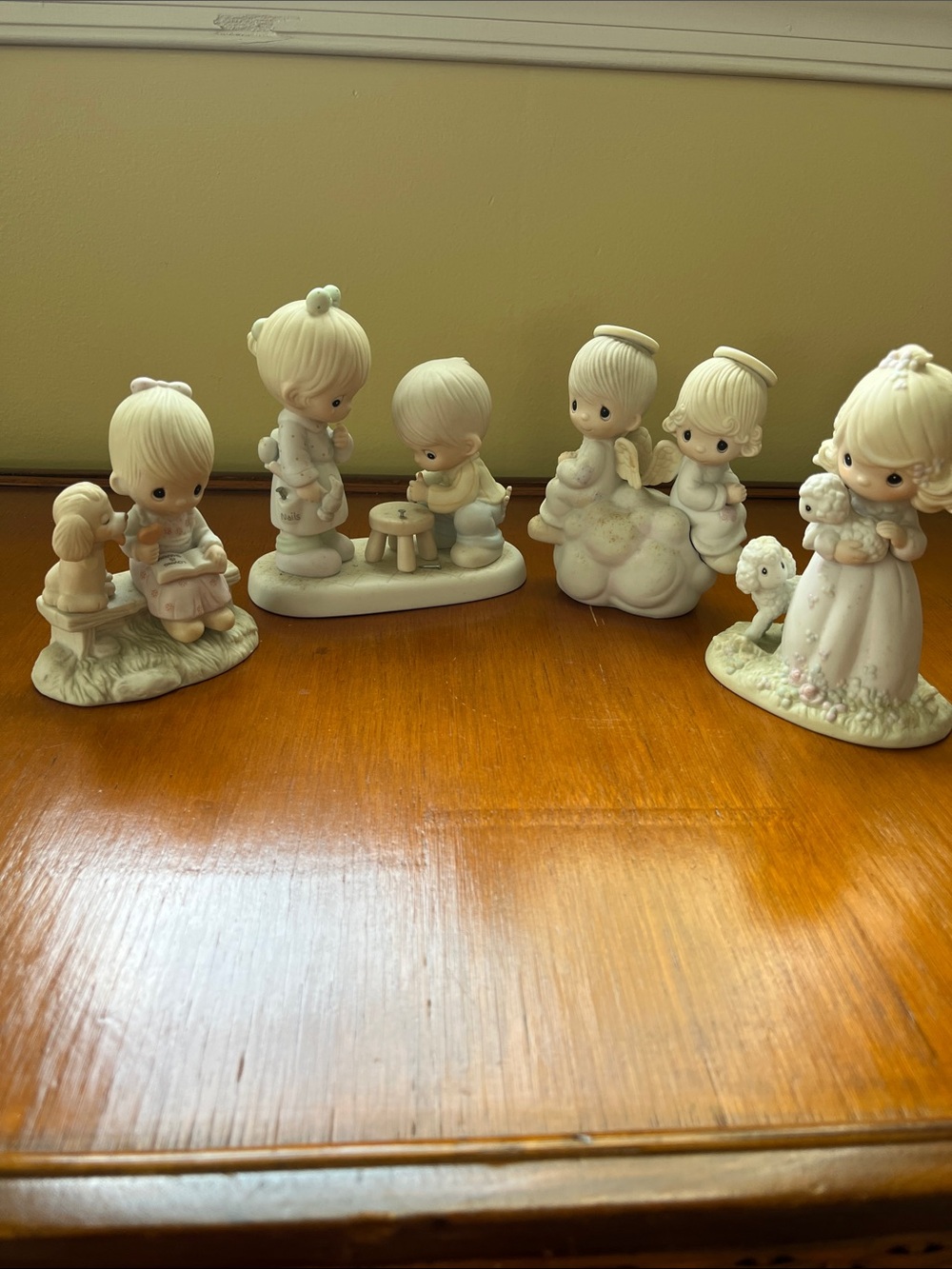Precious Moments Porcelain Figurine Collection - Cream and Soft Pastel Accents